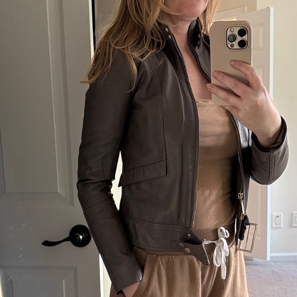 Marciano Jackets & Blazers - Marciano Dark Brown Leather Jacket